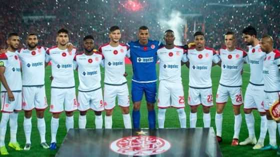 Wydad's team poses for pictures before the CAF champion league final 2019 1st leg football match between Morocco's Wydad Athletic Club and Tunisia's Esperance sportive de Tunis in Rabat on May 24, 2019. (Photo by FADEL SENNA / AFP) (Photo credit should read FADEL SENNA/AFP/Getty Images)